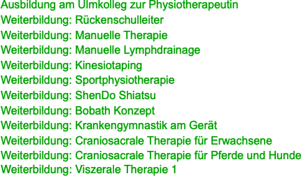 Ausbildung am Ulmkolleg zur Physiotherapeutin